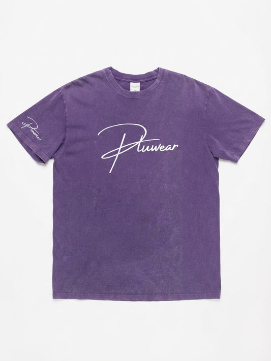 Pluwear Acid Wash Signature T-Shirt – Unisex 100% Cotton