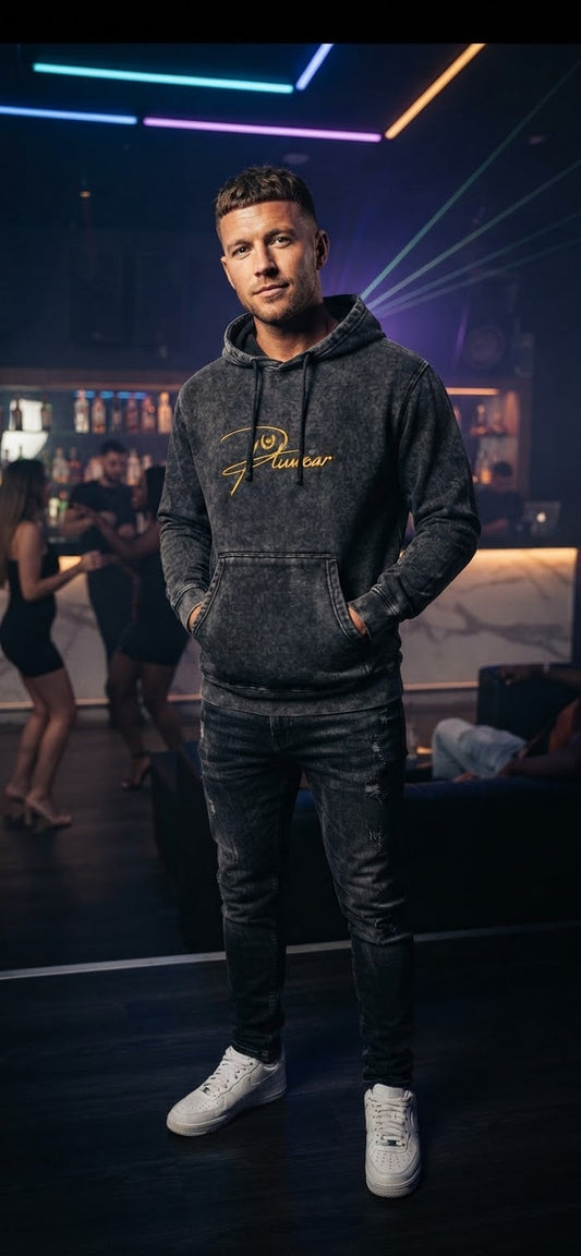 Pluwear Acid Wash Signature Hoodie – Mineral Wash, Limited Edition