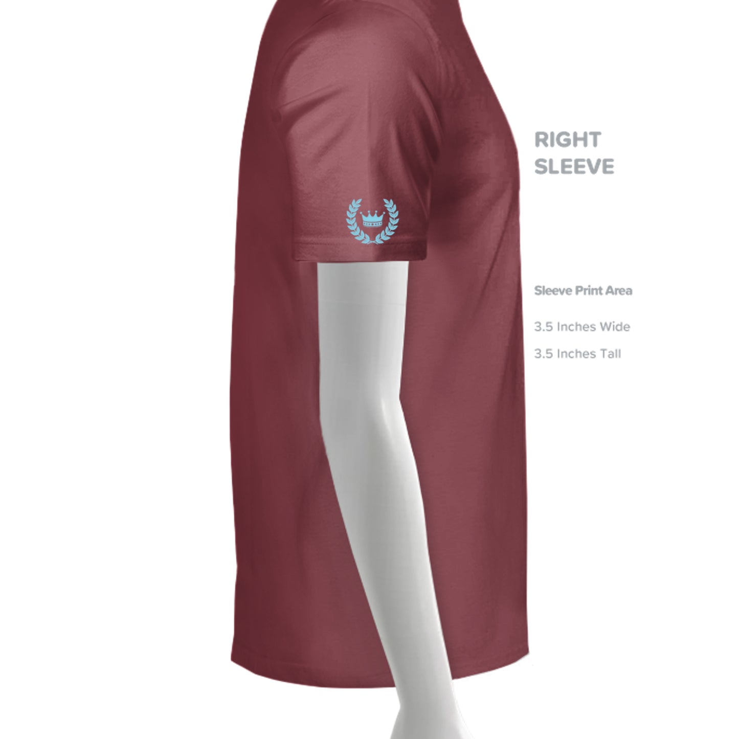 Solid Maroon Triblend - 3413C - SLEEVE_RIGHT