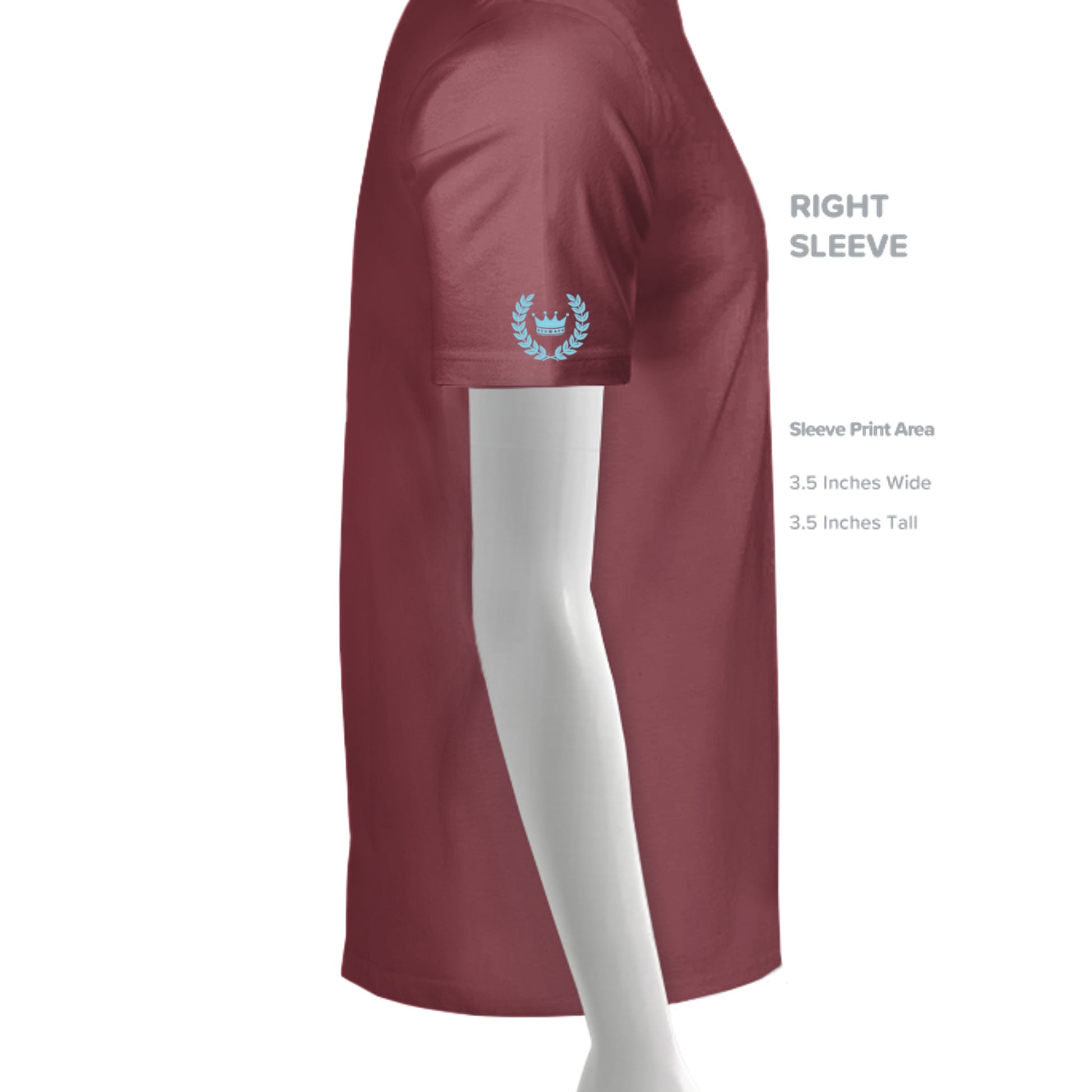 Solid Maroon Triblend - 3413C - SLEEVE_RIGHT